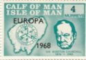 Churchill issue with "Europa 1968" overprint