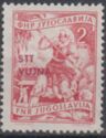 Farmwoman with crops overprint