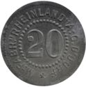20 Pfennig (M.-Fabr. Rheinland A.G.)