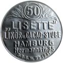 Coin:-50-Pfennig-(„Lisette“,-Likör-u.-Cacao-Stube)-(German-Notgeld:-H-Cities)
