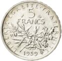 5 Francs (Essai. Small 5 in date)