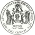 1 Crown (25th Anniversary of the Coronation - Silver edition)