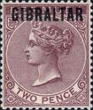 Queen Victoria (1819-1901), Overprint (purple/black)