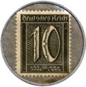 Coin:-10-Pfennig-(Schuhhaus-H.Küchler)-(German-Notgeld:-A-Cities)