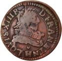 1 Double Tournois (Louis XIII - H - La Rochelle)