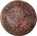 1 Double Tournois (Louis XIII - H - La Rochelle)