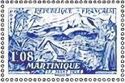 Design of Mount Pelé, Martinique: Stamp of 1955