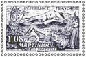 Design of Mount Pelé, Martinique: Stamp of 1955