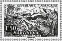Design of Mount Pelé, Martinique: Stamp of 1955