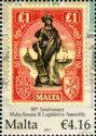Malta 1922 £1 stamp