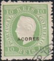 King Luis I - overprinted ACORES