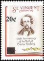 175th Birth Anniversary of Charles Dickens - Surcharged