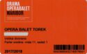 Opera Balet Torek - Name ticket