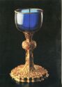 Tesoro del Duomo: Tazza di <zaffiro>, vetro blu e oro (sec. V-XV)