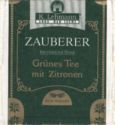 Grünes Tee mit Zitronen, misfolded, glossy