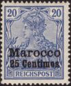 Germania with overprint