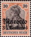 overprint on "Germania"