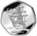 50 Pence (Centenary of Sir Ernest Shackleton's Death: Endurance - Silver)