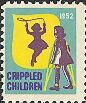 Crippled Children's Seals, Girl skipping