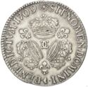 1 Ecu (Louis XIV. Three crowns - ϽϹ - Besançon)