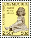 Princess Marie-Astrid Seated on Cushion (Background yellow)