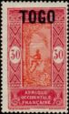 Stamp of Dahomey overprinted