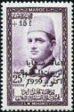 King Mohamed V (1909-1961)- overprinted