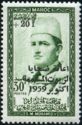 King Mohamed V (1909-1961)- overprinted