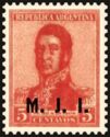 José Francisco de San Martin (1778-1850), overprinted M.J.I.