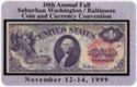 10th Suburban Washington Baltimore Convention (11/99) $1. Cu