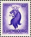Heraldic Lion with Crown (60 c. violet)