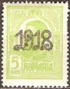 King Carol I - with black '1918' overprint