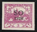 Hradcany at Prague - overprint S O 1920