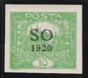 Hradcany at Prague - overprint S O 1920