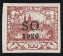 Hradcany at Prague - overprint S O 1920