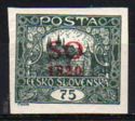 Hradcany at Prague - overprint S O 1920