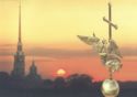 Saint-Petersburg. Angel on the spire of the Sts Peter and Pa