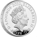 5 Pounds (The 40th Birthday of HRH The Duke of Cambridge - Silver Piedfort)
