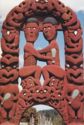 Whakarewarewa, Rotorua. Maori Traditional Tekoteko (carved figure)