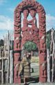 Whakarewarewa, Rotorua. Maori Traditional Tekoteko (carved figure)