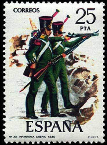 Soldiers of the Light Infantry, 1830