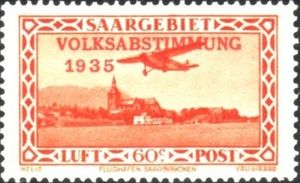 Plane flying Saarbrücken