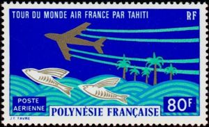 Around the World "Air France", in Tahiti