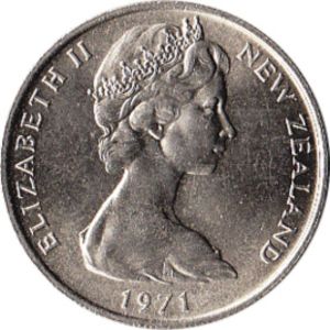 Duitsyiling 10 Cents New Zealand 1952 Today Elizabeth Ii Wcc Km41 1