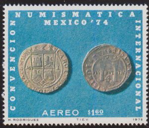 Stamp: International Numismatic Convention, Mexico City (MexicoMi:MX ...