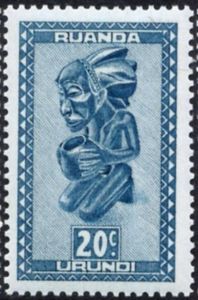 "Buangakokoma" (Kneeling female figure holding a cup)