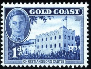 Stamp: King George VI and Christiansborg Castle (Gold Coast(1939-48 ...