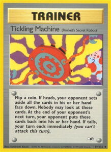 Game Card: Tickling Machine (Rocket's Secret Robot) (Pokmon TCG(Gym Heroes  Set - Unlimited Edition) Col:PKM-GHSUE-EN119