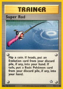 Game Card: Super Rod (Pokmon TCG(Neo Genesis Set - Unlimited Edition)  Col:PKM-NGSUE-EN103
