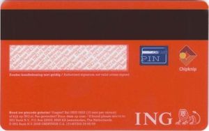 Bank Card Maestro Betaalpas Ing Bank Netherlands Col Nl Ms